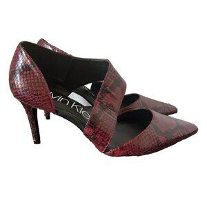 Calvin Klein Collection red stiletto pump size 11